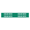 Brady Pipe Marker,Cooling Water,3/4to2-3/8 In 7070-4