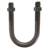 Round U-Bolt, 1-4"-20, 1 3-4 in W, 3 in H, Plain Stainless Steel, 10 PK  5YU76