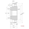 Hhip 3" 1-10 Threaded Backplate For 4 Jaw Chucks 3900-4132