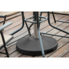 Us Weight Fillable Umbrella Base, Black, Base Dia.: 20.5" FUB80BLKE
