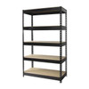Hirsh 3800 Riveted Steel Shelving 5-Shelf Unit, 16D x 36W x 60H, Black 17126