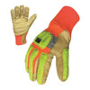 Leather Gloves,Hi-Viz Orange/Yellow,M,PR