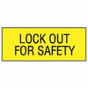 Panduit Lockout Label,5 In. H,3-1-2 In. W,PK5 PVS0503N458Y