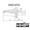 Hhip BT40 V-Flange To MT2 Drill Chuck Arbor 3900-8705