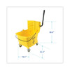 Boardwalk 35 qt Mop Bucket and Wringer, Yellow-Silver, Plastic-Metal 3485205