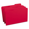 Smead Folders,Reinforced Tab,Red,PK100 17734
