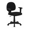 Fabric Task Chair, 21 1/2-, Adjustable Padded, Black