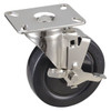 Swivel NSF-Listed Plate Caster w/Brake,240 lb,NSF-Listed Plate Type A