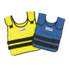 Cooling Vest, Cotton, Cold Pack Inserts, Up to 4 hr Max Cooling Time, Hook-and-Loop Closure, Blue