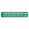 Brady Pipe Marker,Cooling Water Return,Green, 4043-C 4043-C