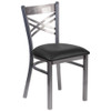 Hercules Restaurant Chair, Black Back, 16-1-2 in W 17" L 32-1-4" H  XU-6FOB-CLR-BLKV-GG