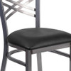 Hercules Restaurant Chair, Black Back, 16-1-2 in W 17" L 32-1-4" H  XU-6FOB-CLR-BLKV-GG