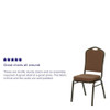 Hercules Banquet Chair, 17-1-4 in W 20-1-4" L 38" H, Fabric Seat  NG-C01-COFFEE-GV-GG