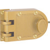 Defender Security Brass Single Cylinder Single Rim Deadlock, Jimmy-Resistant U 9970 200614