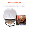 Ergodyne White Class E Safety Helmet + LED Light 8974-LED