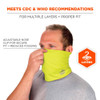 Ergodyne Hi-Vis Lime 2-Layer Cooling Multi-Band, S-M 6489