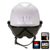 Ergodyne 8975V Anti-Fog Clear Lens White Class C Safety Helmet with Visor 8975V