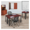 Kee 42 x 24 in. Training Seminar Table- Mahogany Top, Black Legs