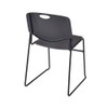 Regency Zeng Ultra Compact Metal Frame Armless Stackable Chair - Black, PK50  4400BK50PK