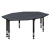 Regency I-Promise Desks, 24 D X 23-34 H, 60 W X Wood, Metal, Grey IP2SD6024GY