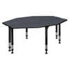 Regency I-Promise Desks, 24 D X 23-34 H, 60 W X Wood, Metal, Grey IP2SD6024GY