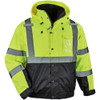 3-in-1 Bomber Jacket, 300D Oxford Polyester, Class 3 Type R, Hi-Viz Lime, 5XL  8381