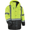 Hi-Vis Parka, 300D Oxford Polyester, Class 3 Type R, Hi-Viz Lime, 5XL  8384