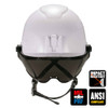 Ergodyne Anti-Fog Smoke Lens White Class E Safety Helmet with Visor 8974V