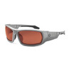 ODIN, Safety Glasses, Uncoated, Copper Lens, Gray Frame, Full-Frame, Polarized