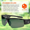 DAGR-PZ, Safety Glasses, Uncoated, G15 Lens, Black Frame, Half-Frame, Polarized