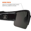 DAGR-PZ, Safety Glasses, Uncoated, G15 Lens, Black Frame, Half-Frame, Polarized