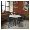 Kee Round Table & Chair Set, Wood, Metal, Polypropylene Top, Maple