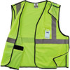 Ergodyne Lime Safety Vest ID Badge Holder,S-M 8216BA