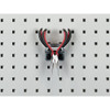 1 In. Double Rod 30 Degree Bend Steel Pegboard Hook for LocBoard, PK5  52113