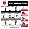 Milwaukee Tool Oscillating Tool BladeSet, 8pcs, W-0.375"to2.5" 49-10-9114