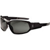 LOKI, Safety Glasses, Uncoated, Smoke Lens, Black Frame, Full-Frame, Polarized  LOKI-PZ