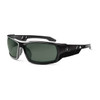 ODIN, Safety Glasses, Uncoated, G-15 Lens, Black Frame, Full-Frame, Polarized