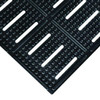 Antifatigue Mat, Nitrile Rubber, Slotted, 3 ft W x 5 ft L, Black