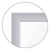 Dry Erase Board, Steel, 24 in, 36 in, Aluminum Frame, White-Gray, Gloss  GRPM222G-23