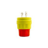 Watertight Locking Plug, L16-30P, 30 A, 480V AC, Three Phase, 3 Pole, Yellow  2524-PW6P-AM