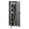 Wardrobe Locker, 24 in W, 21 in D, 78 in H, (1) Tier, (1) Wide, Gray