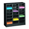 Tennsco Literature Sorter 21 Compartments, 30-5/8"W x 11-1/2"D Black 4075BK