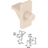 Prime-Line 1/4 In. Beige Plastic Shelf Support (12-Count) U 9258