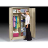 Janitorial Storage Cabinet, 64 in H, 36 in W, 18 in D, Swing, Keyed, Black, 4 Shelves, 0 Drawers