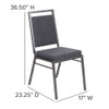 Flash Furniture Dark Gray Banquet Chair,PK2 2-FD-LUX-SIL-DKGY-GG