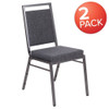 Flash Furniture Dark Gray Banquet Chair,PK2 2-FD-LUX-SIL-DKGY-GG