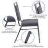 Flash Furniture Dark Gray Banquet Chair,PK2 2-FD-LUX-SIL-DKGY-GG