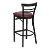 Flash Furniture Restaurant Stool,Ladder Back,Burg Seat XU-DG6R9BLAD-BAR-BURV-GG
