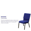 Flash Furniture Fabric Church Chair,Blue XU-CH-60096-NVY-GG