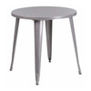Flash Furniture Round 30" W, 30" L, 29.5" H, Metal Top, Grey CH-51090-29-SIL-GG